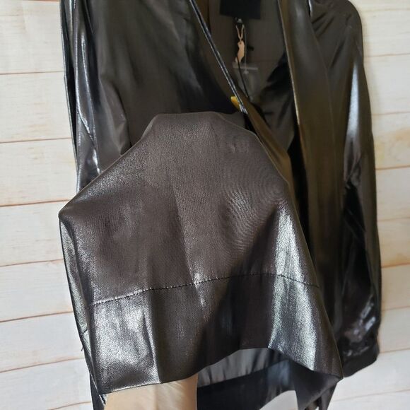 Le Superbe Costes Tie Front Metallic Vintage Gold Pewter Blouse Women's Medium - Picture 11 of 12